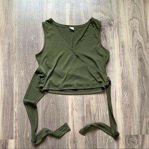 Green Tie Around Tank Top